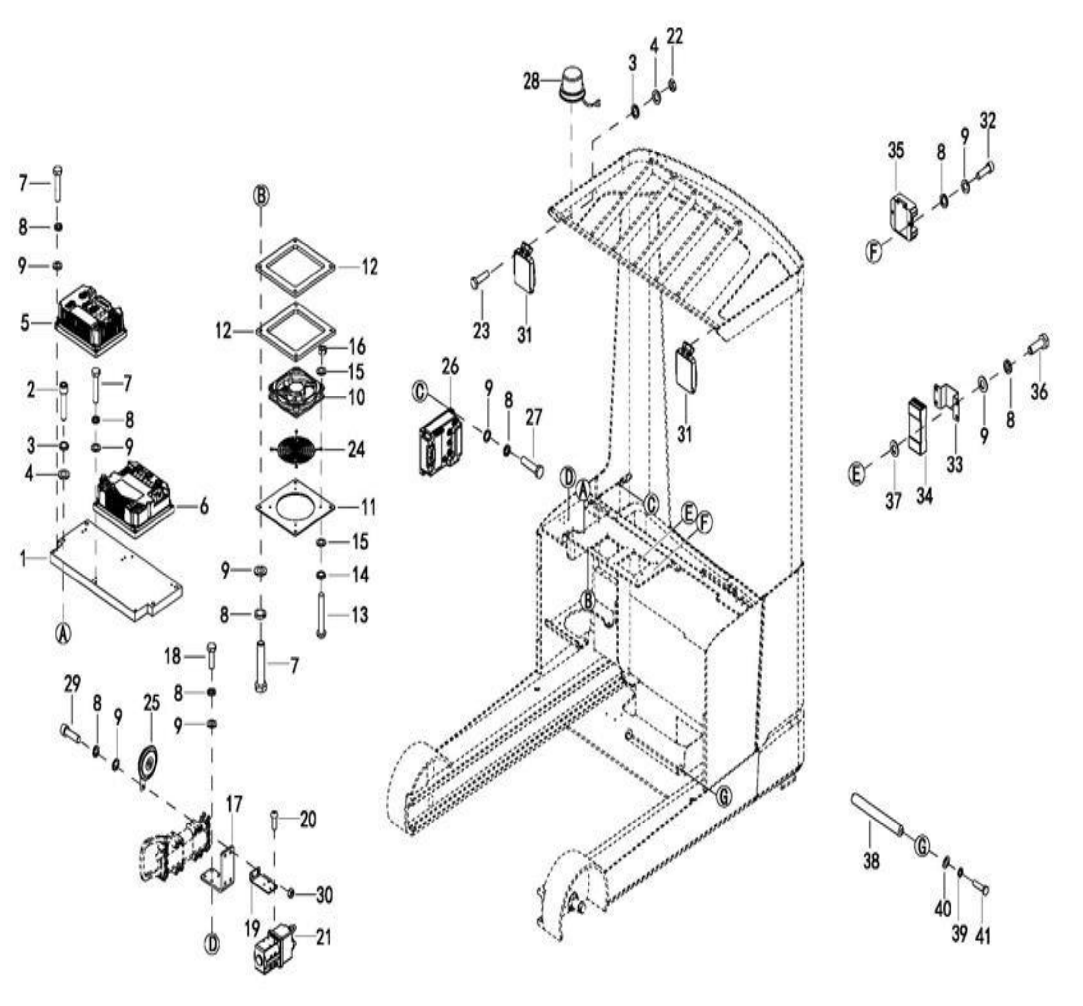 Схема узла 0501 · Electrical Assembly для EP EPR20XK, каталог Год не указан