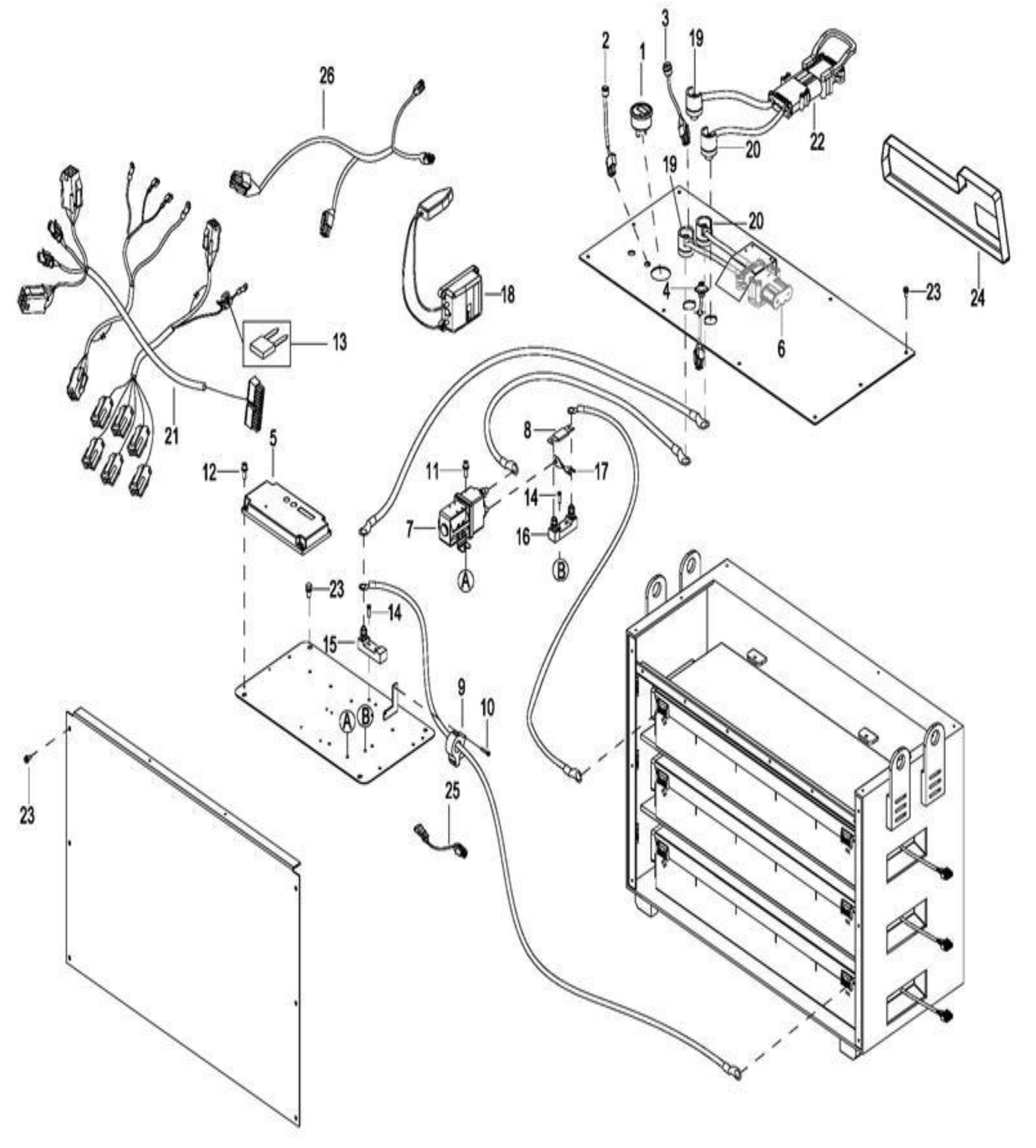 Схема узла 0504 · Lithium Battery Assembly(405Ah) для EP EPR20XK, каталог Год не указан