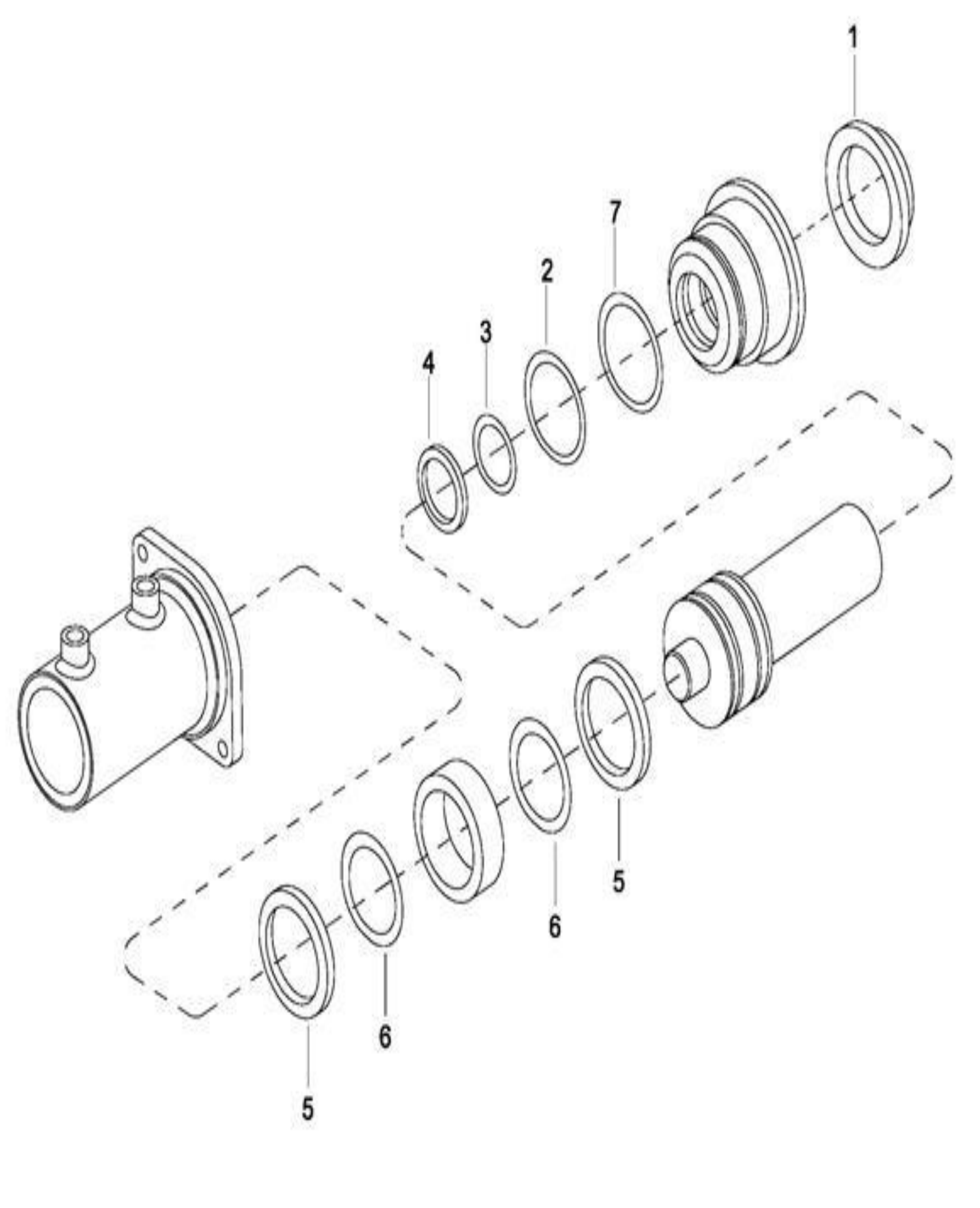 Схема узла 0607 · Tilt Cylinder для EP EPR20XK, каталог Год не указан