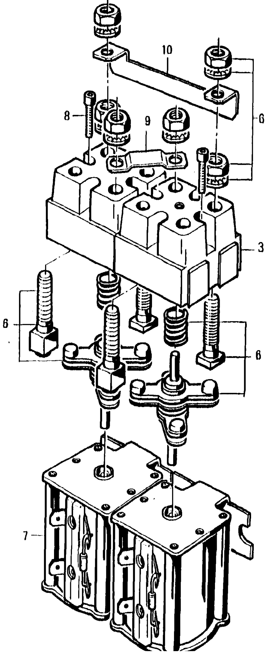 Схема узла 000.976.35.26 · contactor · Схема 2 для Linde T16/T18/T20, каталог Год не указан