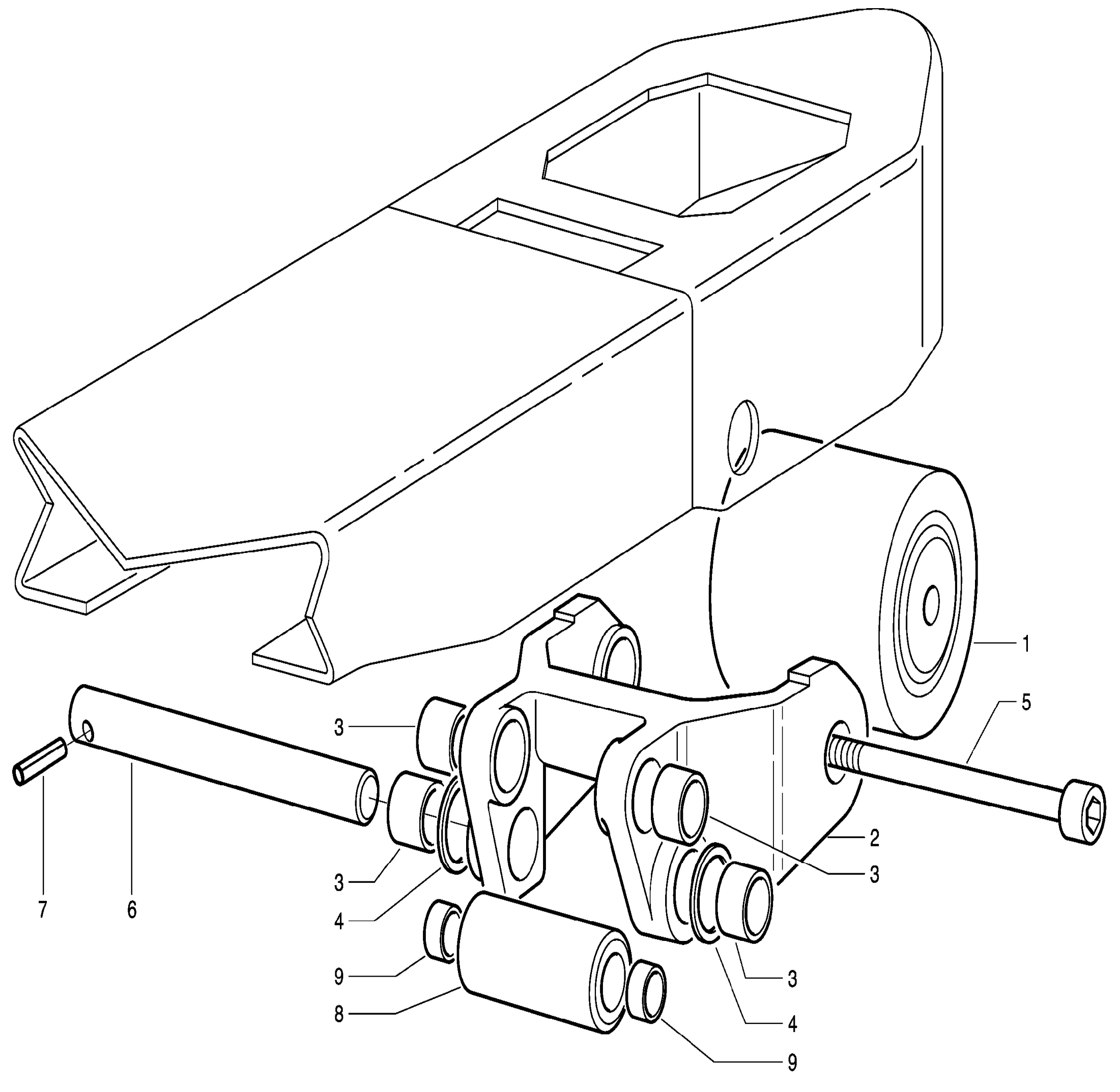 Схема узла load castor assy. GALET DU · Схема 1 для Linde T16/T18/T20, каталог Год не указан