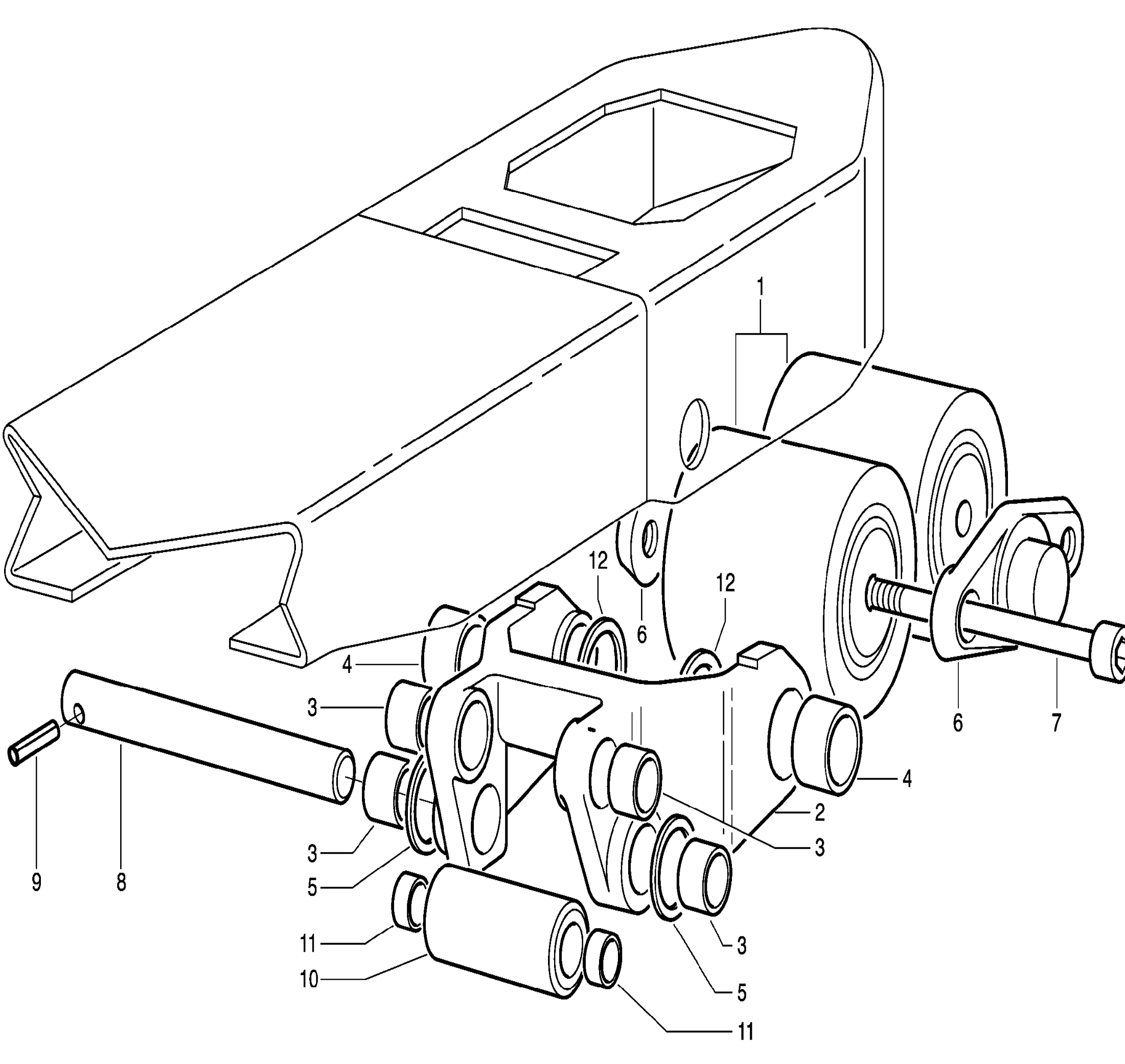 Схема узла load castor assy. BOGGIE DU · Схема 1 для Linde T16/T18/T20, каталог Год не указан