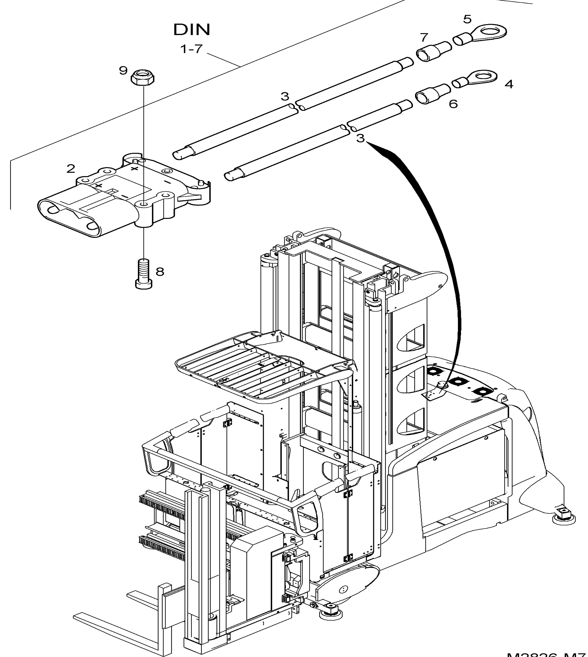 Схема узла CONNECTOR, COMPL. для Linde K, каталог 2008