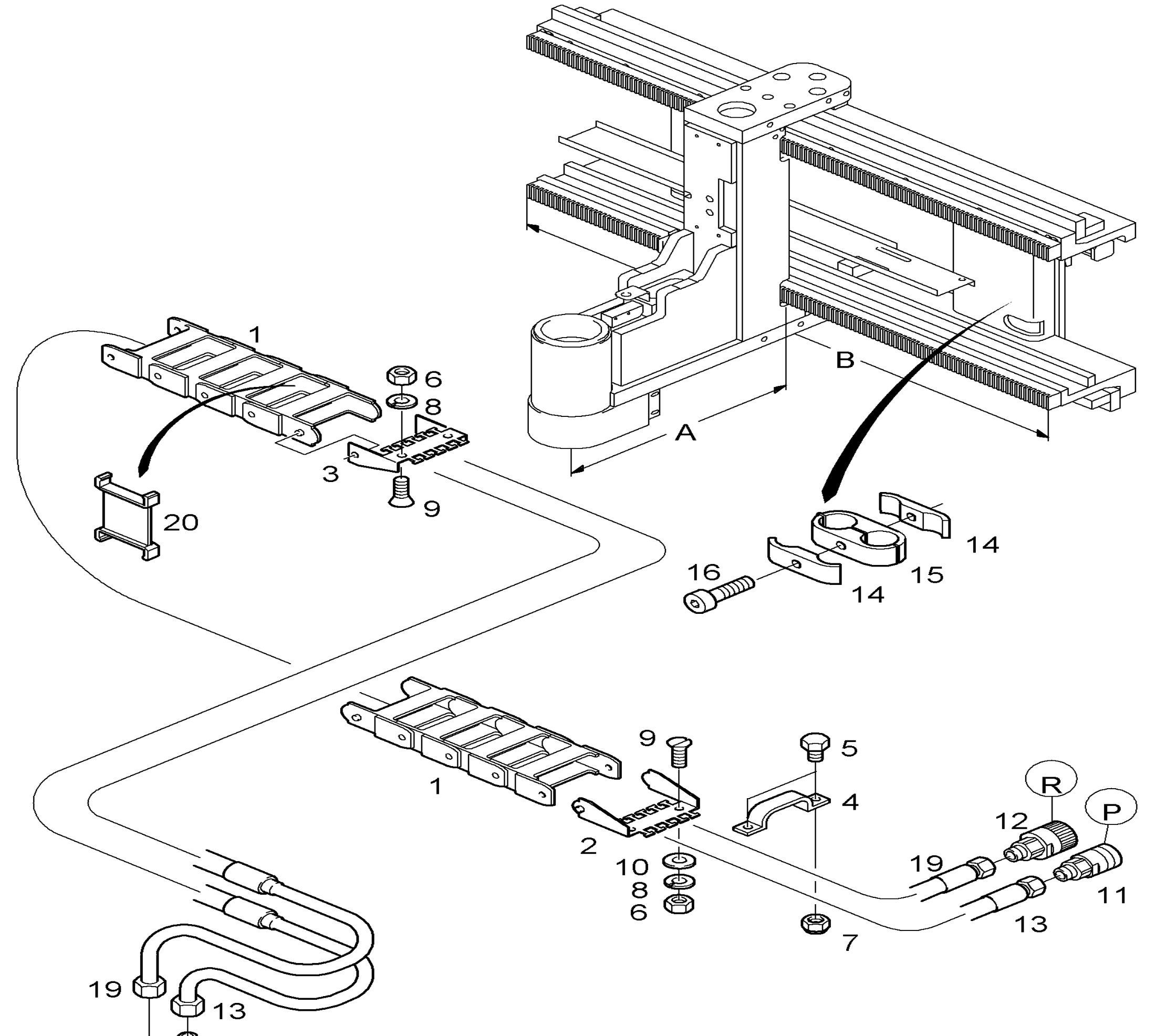 Схема узла CABLE CONDUIT для Linde K, каталог 2008