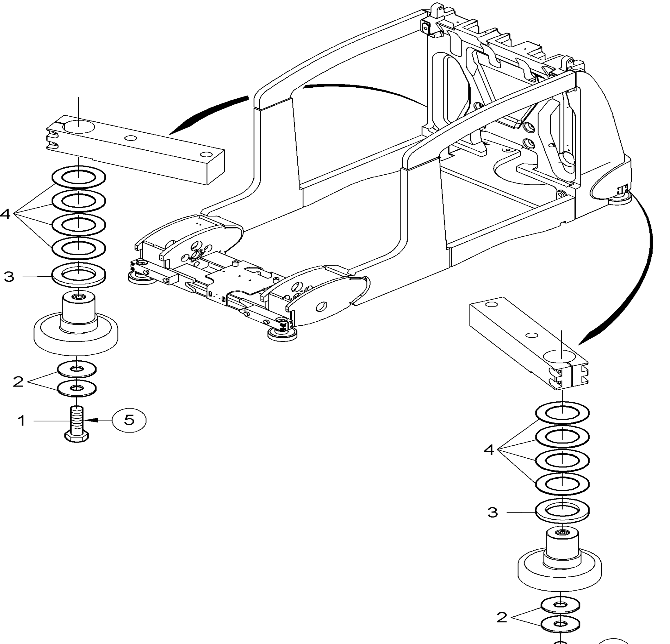 Схема узла HEXAGON BOLT · Схема 1 для Linde K, каталог 2008