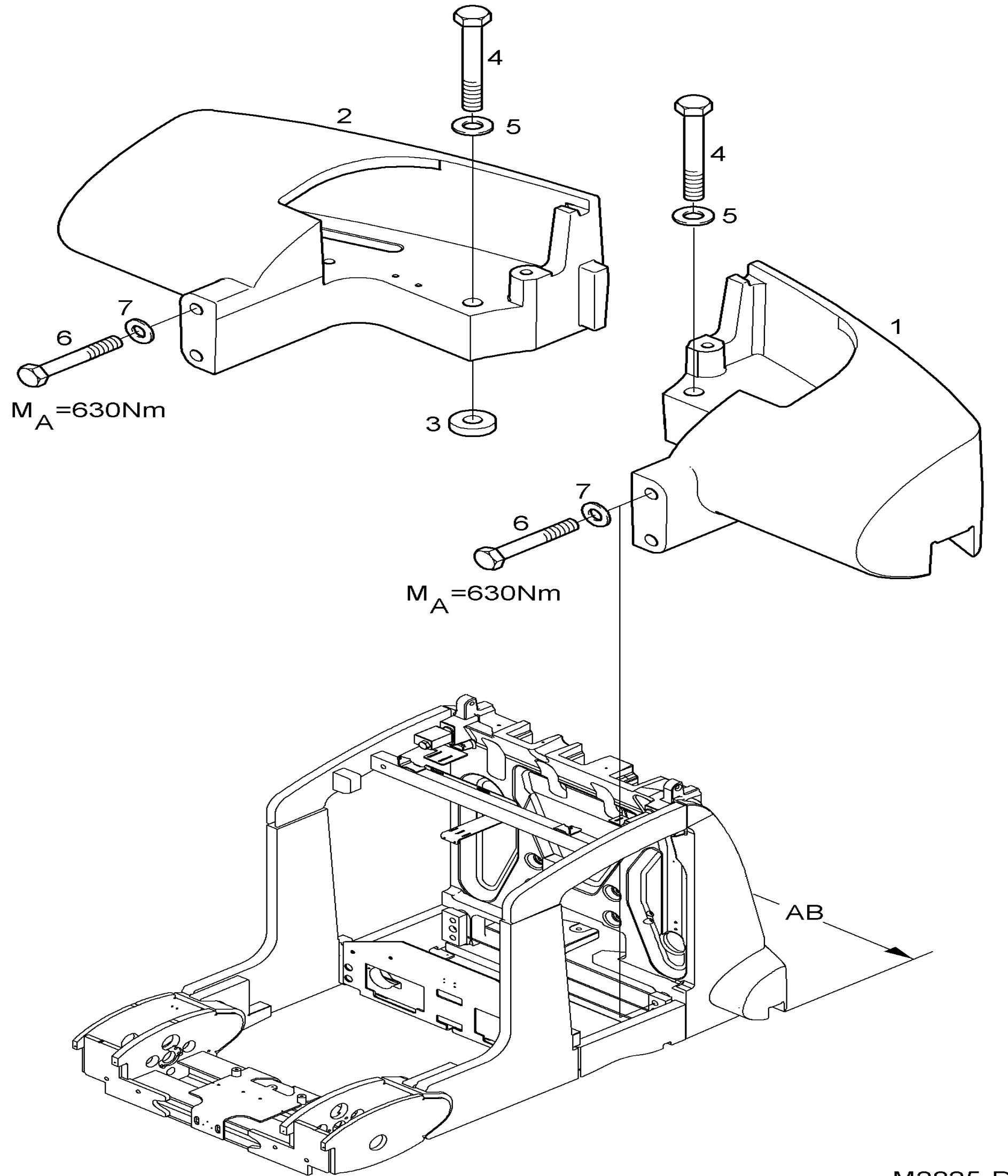 Схема узла PROTECTIVE DEVICE для Linde K, каталог 2008