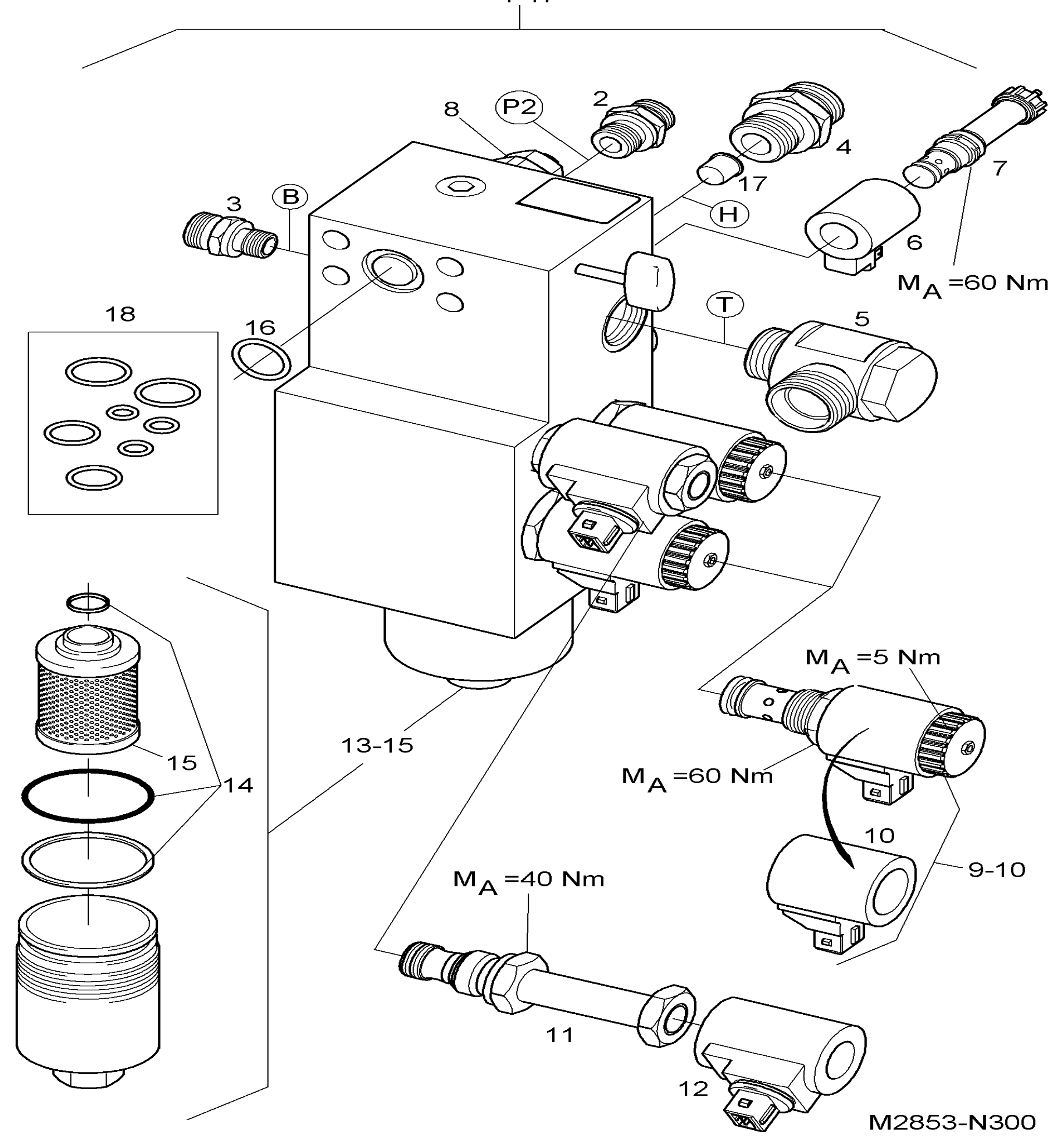 Схема узла W8431755 · VALVE BANK для Linde K, каталог 2008